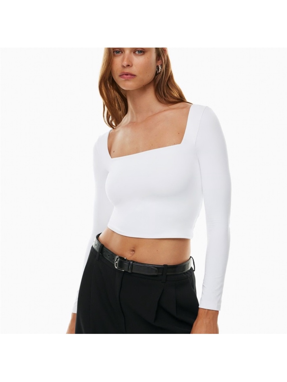 Aritzia Babaton Contour Square Neck Long Sleeve Shirt